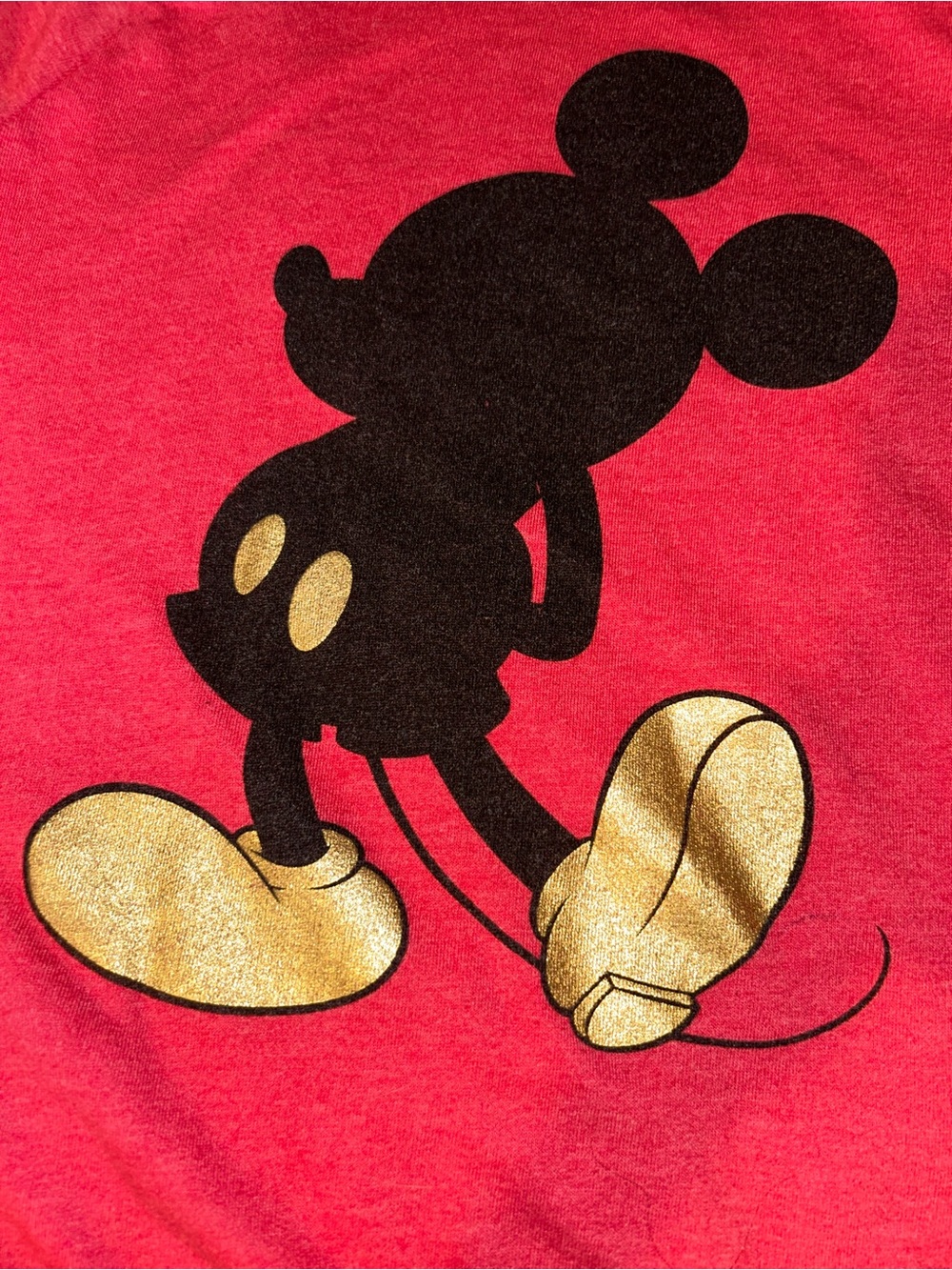 Disney Mickey Mouse Silhouette Gold Boots Crewneck Soft Sweatshirt Sz M - Picture 5 of 6